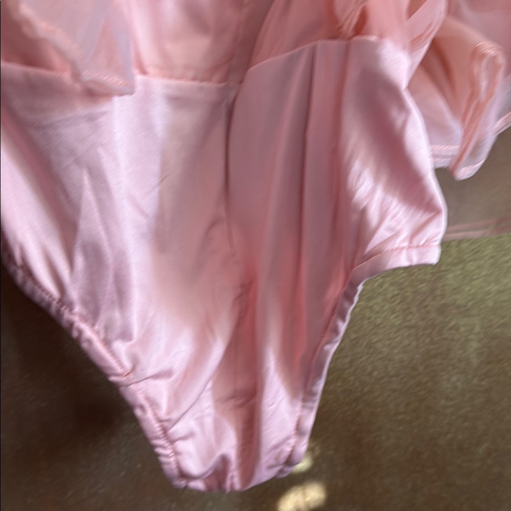 Boo Hoo Pink Ruffled Bodysuit - Picture 4 of 5
